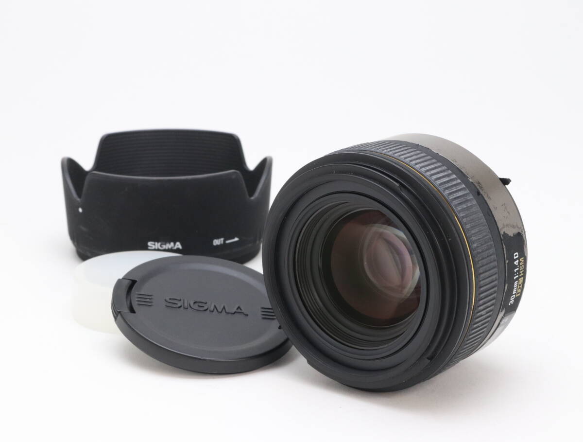 B- (並品) SIGMA シグマ 30mm F1.4 EX DC HSM ニコン用 初期不良返品対応 212-64