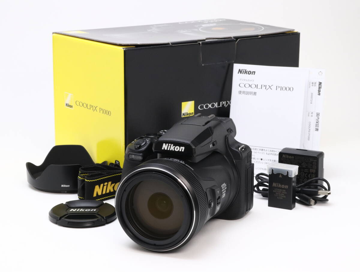 AA (新品級) Nikon ニコン COOLPIX P1000 ブラック 初期不良返品対応 33-151