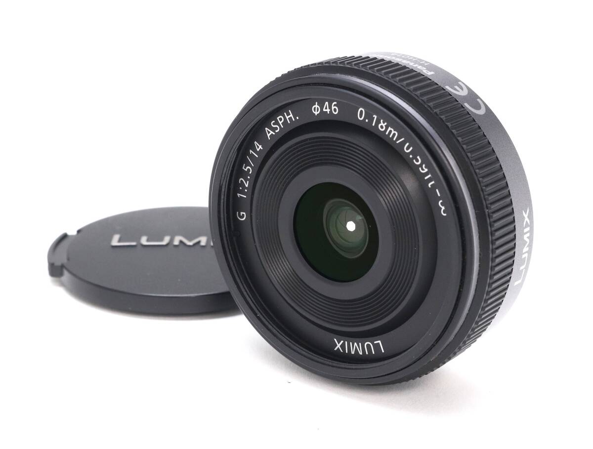 AA- (極上品) Panasonic パナソニック LUMIX G 14mm F2.5 ASPH. H-H014 初期不良返品対応 33-213