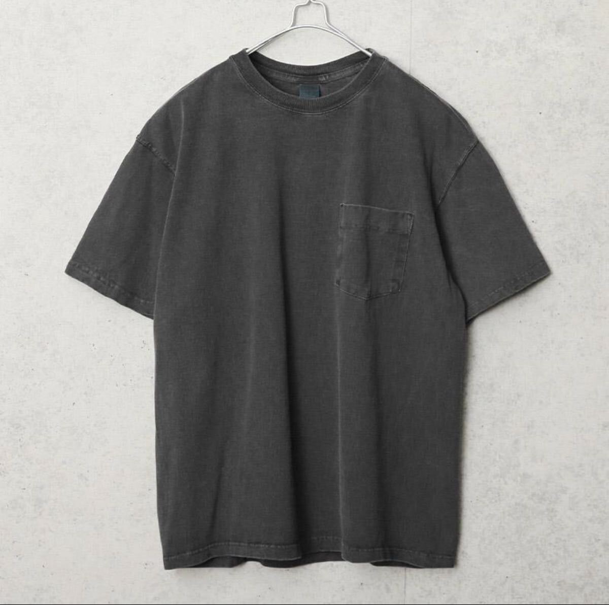 新品　Good On グッドオン S/S ポケットTシャツ ポケT 無地 ブラックT　ピグメント染め　GOST-0903P 