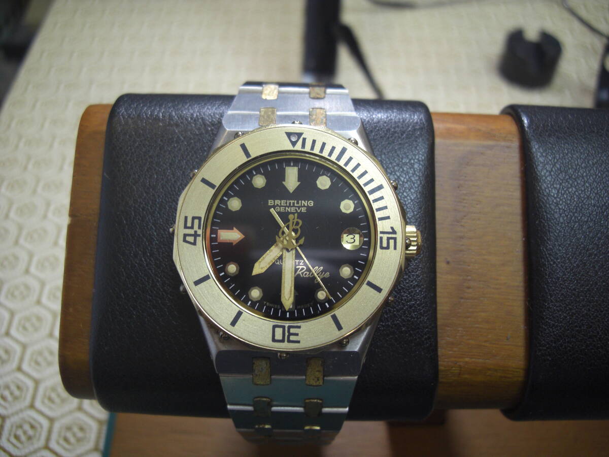 0202 BREITLING Rallye メンズ　クォーツ腕時計