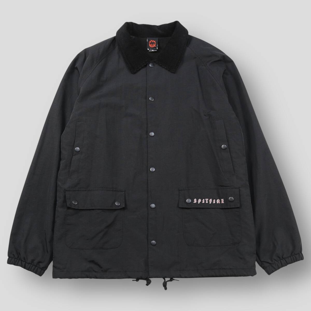 極美品 SPITFIRE スピットファイアー 23SS OLD E EMB CUSTOM JACKET オールドイングリッシュロゴ 刺繍 ジャケット XL ナイロン ブルゾン