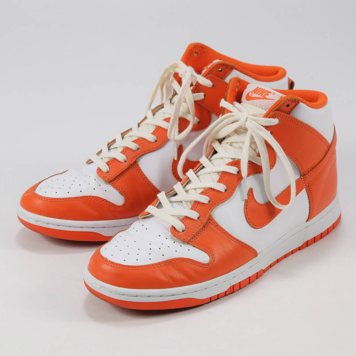 美品 NIKE ナイキ DUNK HI RETRO SYRACUSE ダンク ハイ レトロ シラキュース DD1399-101 28cm WHITE/ORANGE BLAZE オレンジ ハイカット