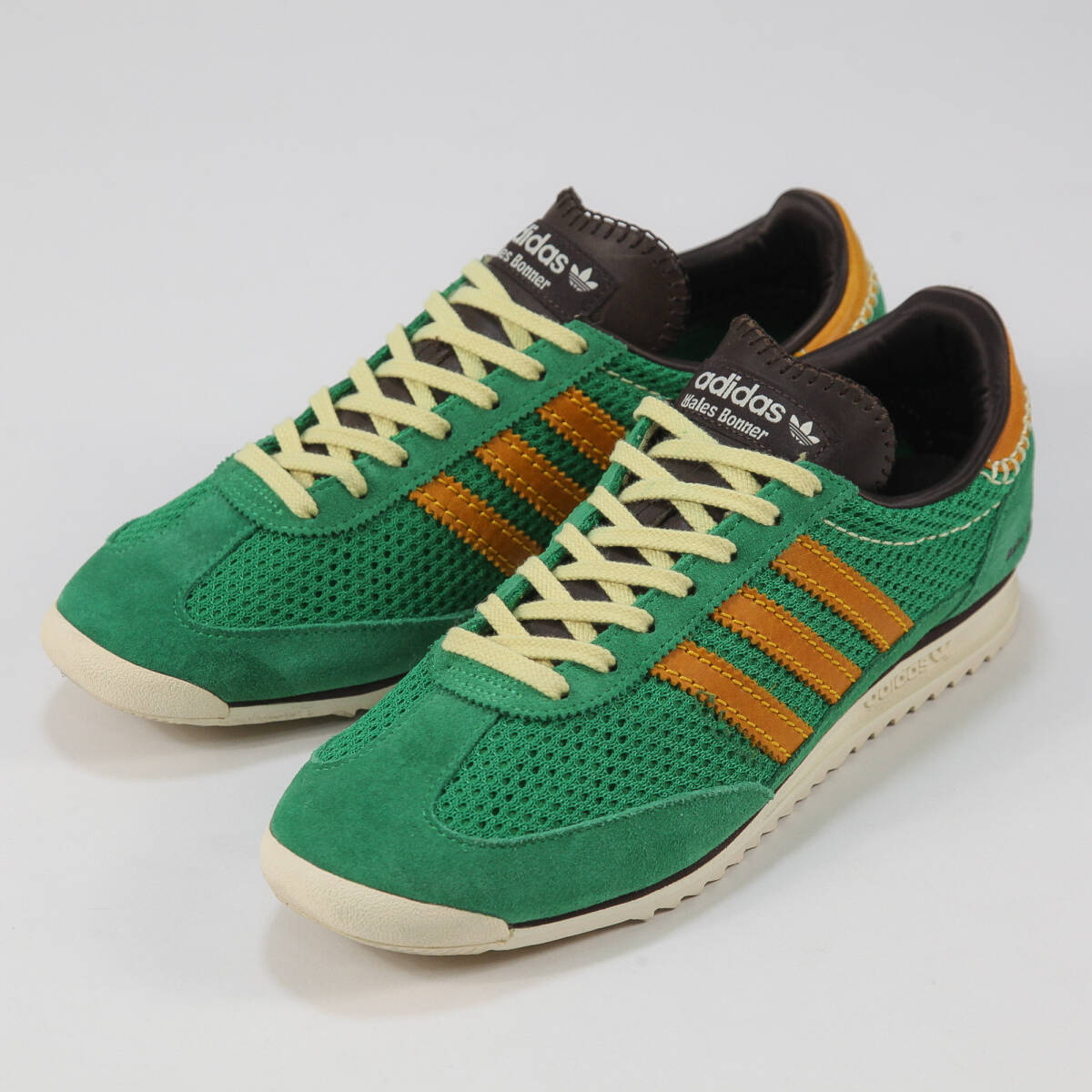 美品 Wales Bonner x adidas Originals ウェールズ・ボナー アディダス WB SL72 KNIT IG0571 27.5cm グリーン ニット スニーカー SSM7157