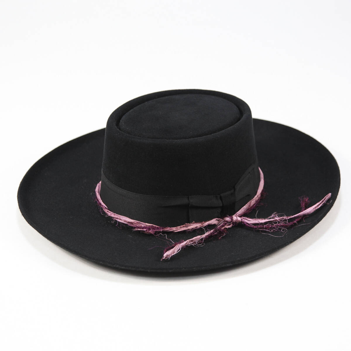 希少 新品 STETSON USA製 Kings Row キングス・ロウ ST181 L 58cm ブラック ROYAL DELUXE ウール フェルト ハット ポークパイ ワイドブリム