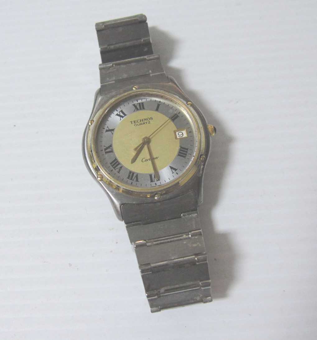 【テクノス/TECHNOS】コルティナ Cortina クォーツ腕時計 動作品 / 長期保管品