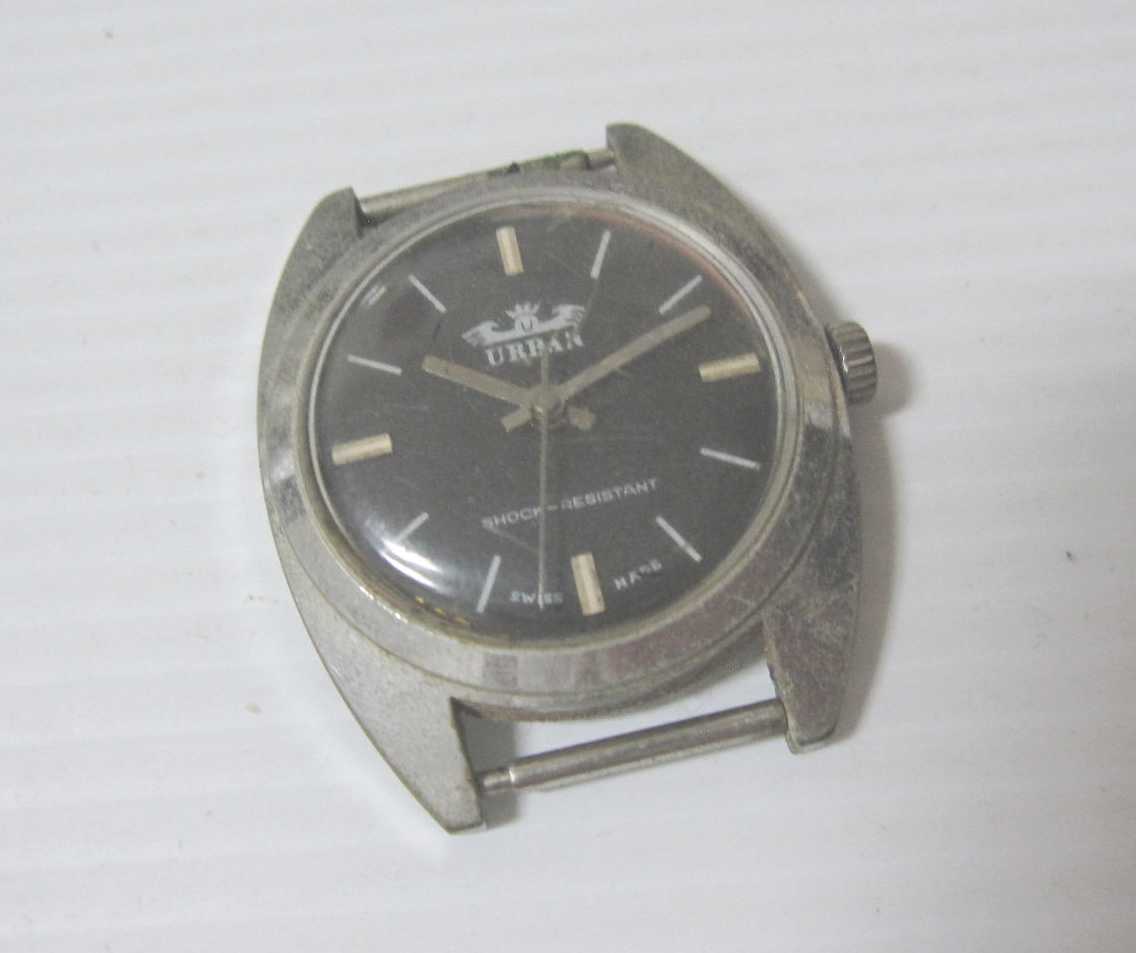 【URBAN アーバン】SHOCK-RESISTANT 手巻き 腕時計 本体のみ 動作品 / 長期保管品
