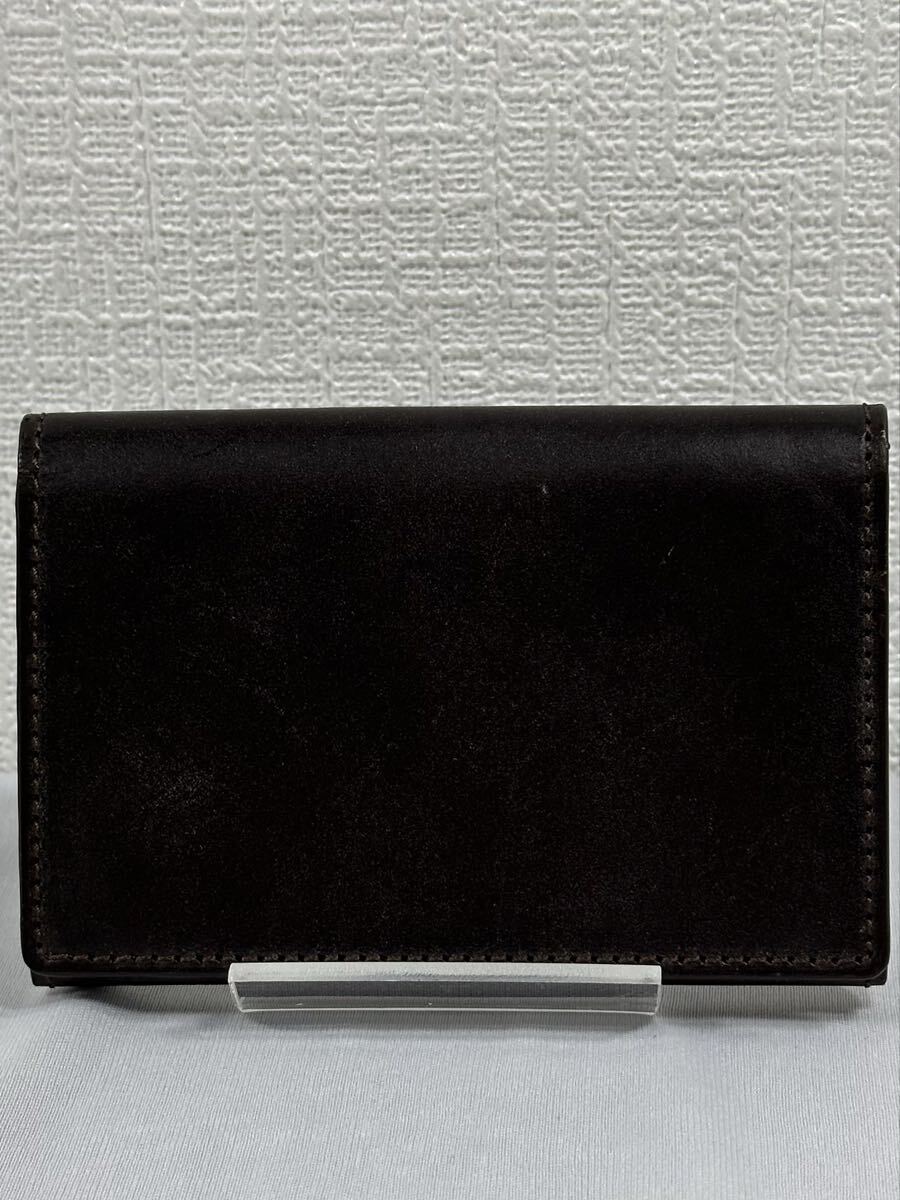 美品 1000円〜! JUWEL ジュエル カードケース 名刺入れ BRITISH BRIDLE LEATHER レザー ダーク ブラウン