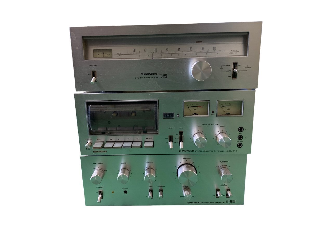 Pioneer パイオニア TX-4450 SA-6600Ⅱ CT-2 3台セット チューナー カセット アンプ オーディオ機器 通電確認済