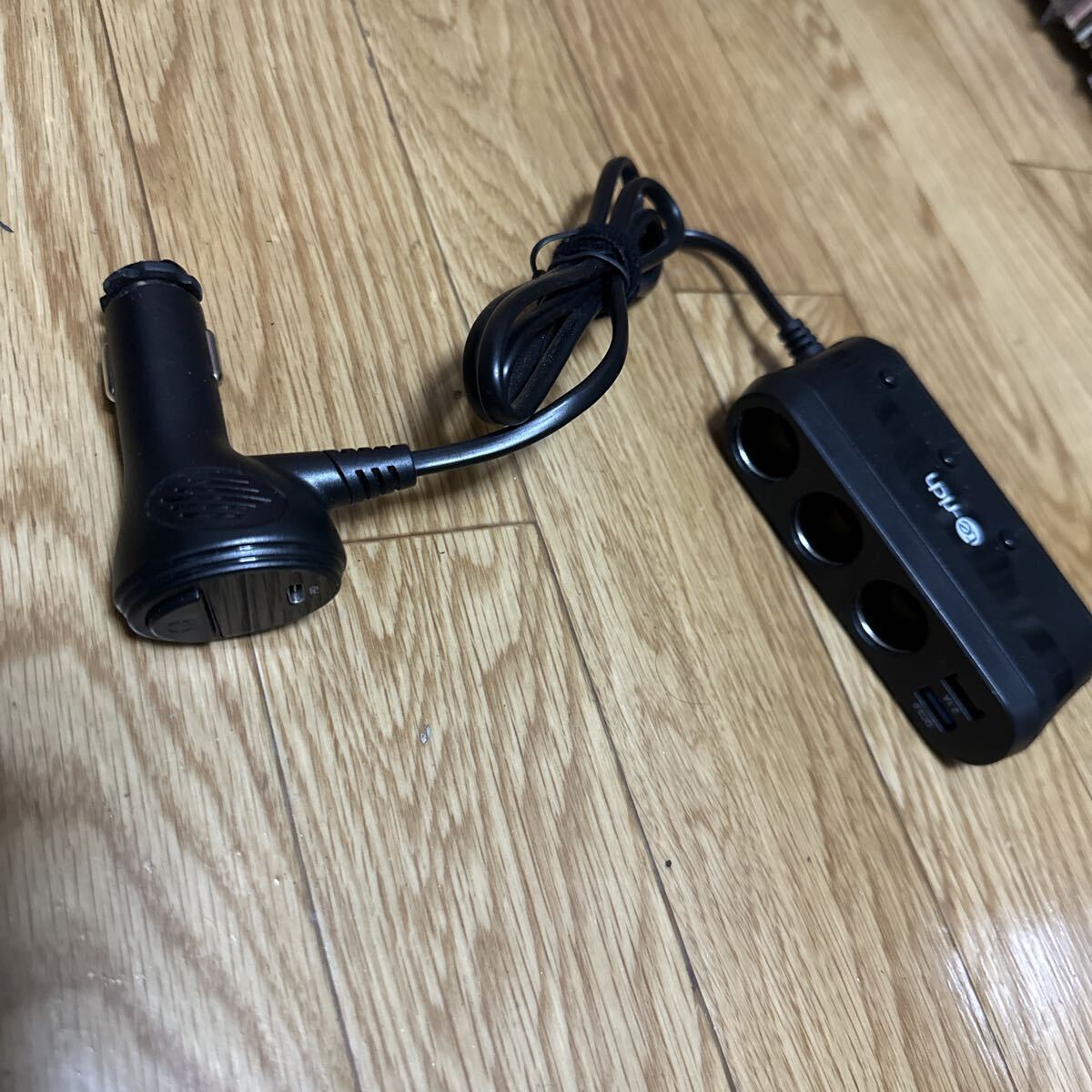 車載用マルチシガーソケット｜3口拡張＋USB-A×2＋USB-C PD急速充電対応