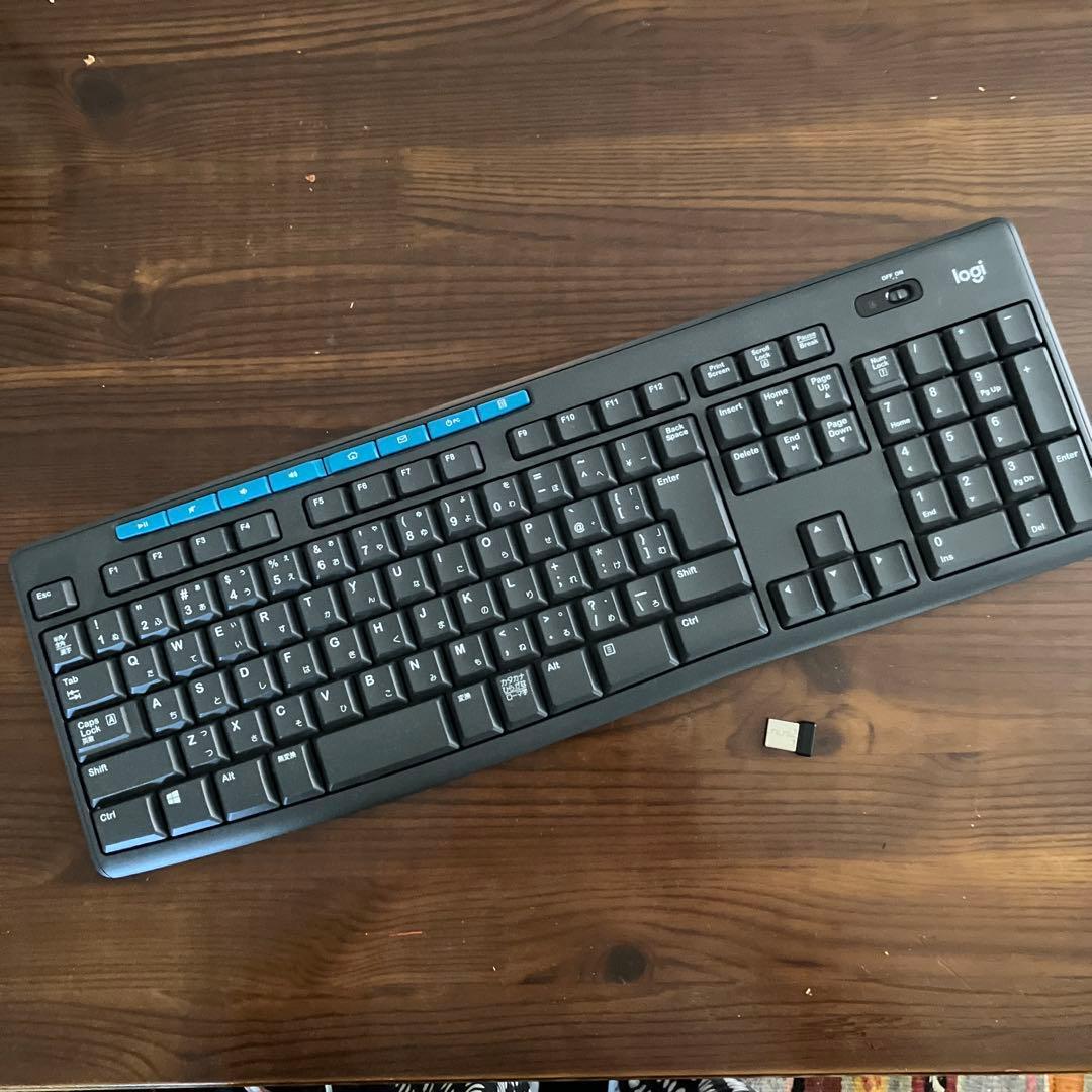 26 SB 動作美品 Unifyingレシーバー付Logicool/ロジクール K275 ワイヤレスキーボード フルサイズ 日本語配列