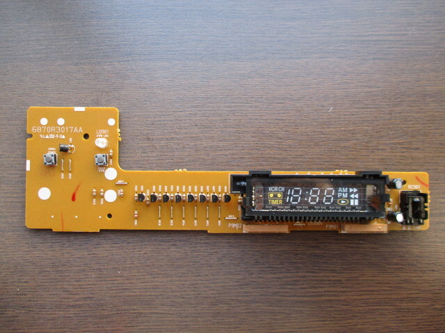 ★【aiwa HQ VHS HV-GR20】音響映像機器のフロントパネル用基板【6870R3017AA】分解時静電気対策★
