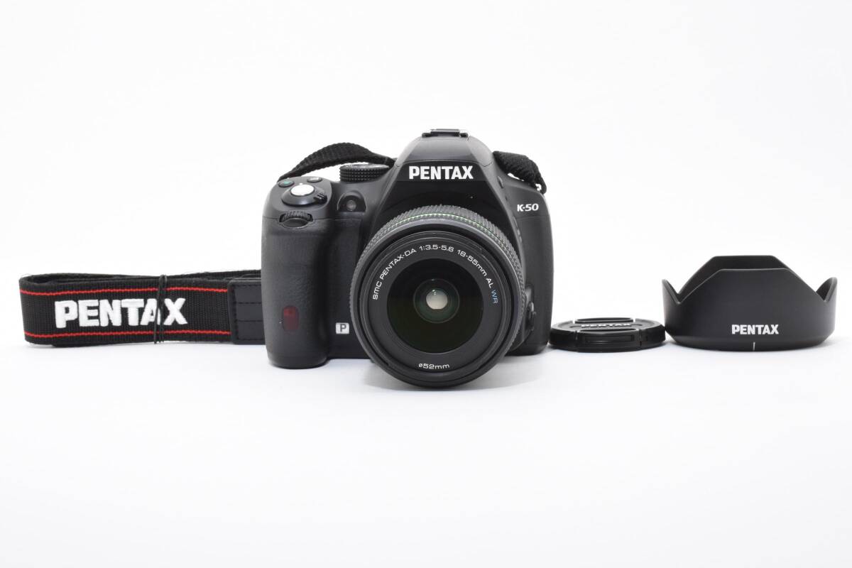 PENTAX ペンタックス K-50 ボディ ブラック / SMC DAL 18-55mm F3.5-5.6 AL WR レンズセット