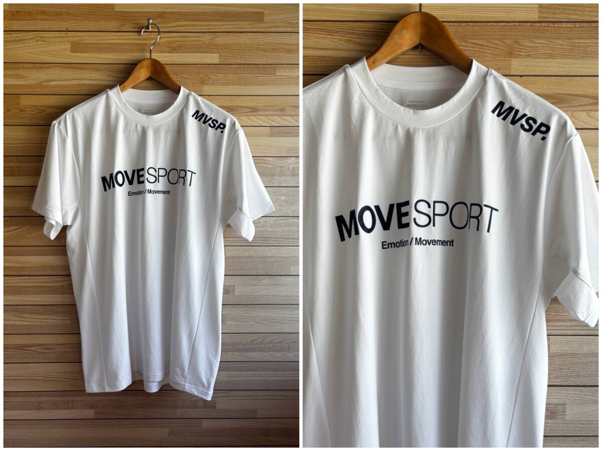 #★大きい サイズ O XL★未使用★DESCENTE デサント MOVE SPORT ムーブスポーツ 半袖 シャツ Tシャツ ホワイト 白★クーリング機能 -3℃