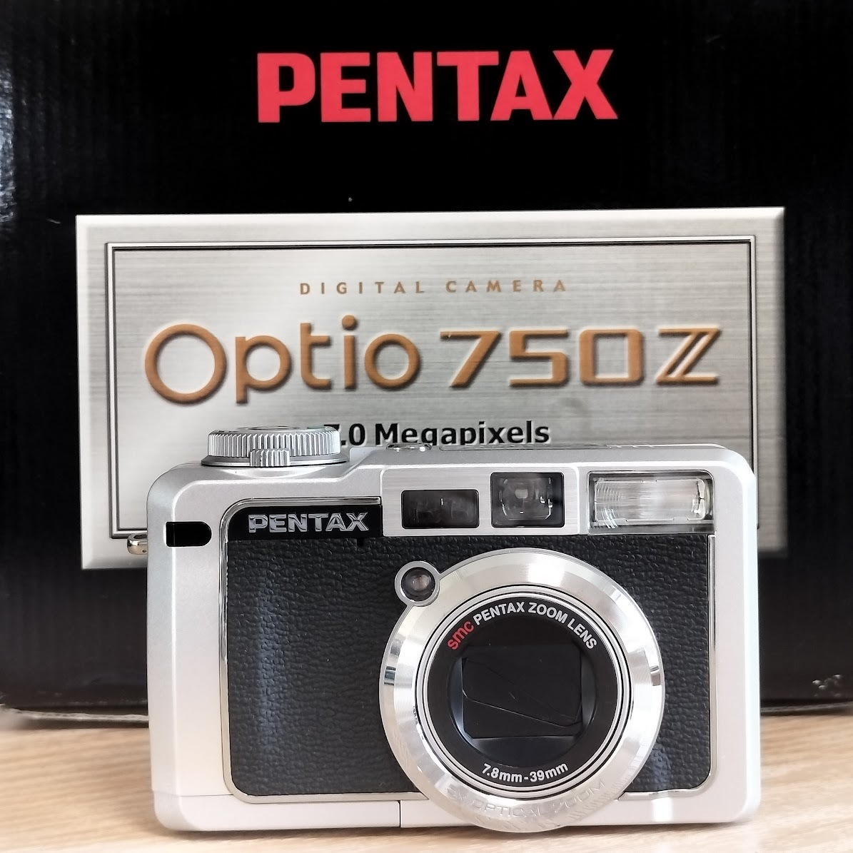 PENTAX Optio 750Z 箱付き 充電器 説明書等 ペンタックス コンデジ デジカメ　96c628