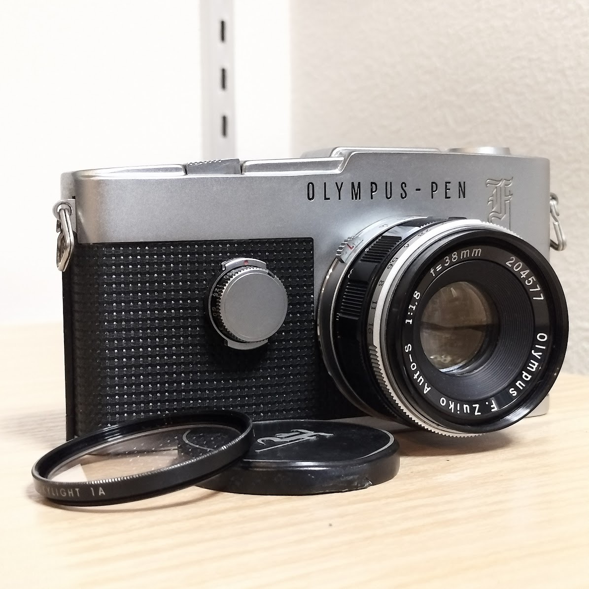  OLYMPUS PEN F + F.ZUIKO Auto-S 38mm f1.8 ハーフサイズ レンジファインダー フィルムカメラ 1円スタート 95c629