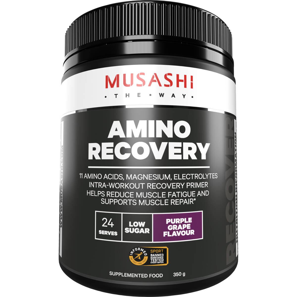 MUSASHI （ムサシ）AMINO RECOVERY 必須アミノ酸 & BCAA パウダー350g グレープ味 INTRA WORKOUT後継製品 イントラワークアウト EAA 