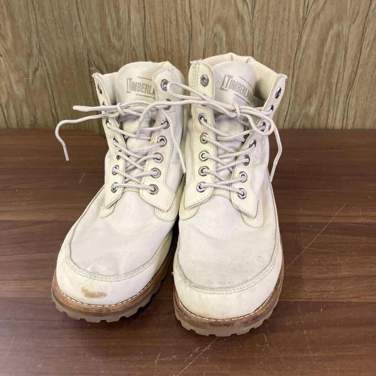 Timberland ティンバーランド 27cm プレミアムブーツ USサイズ9W ワークブーツ メンズ オフホワイト