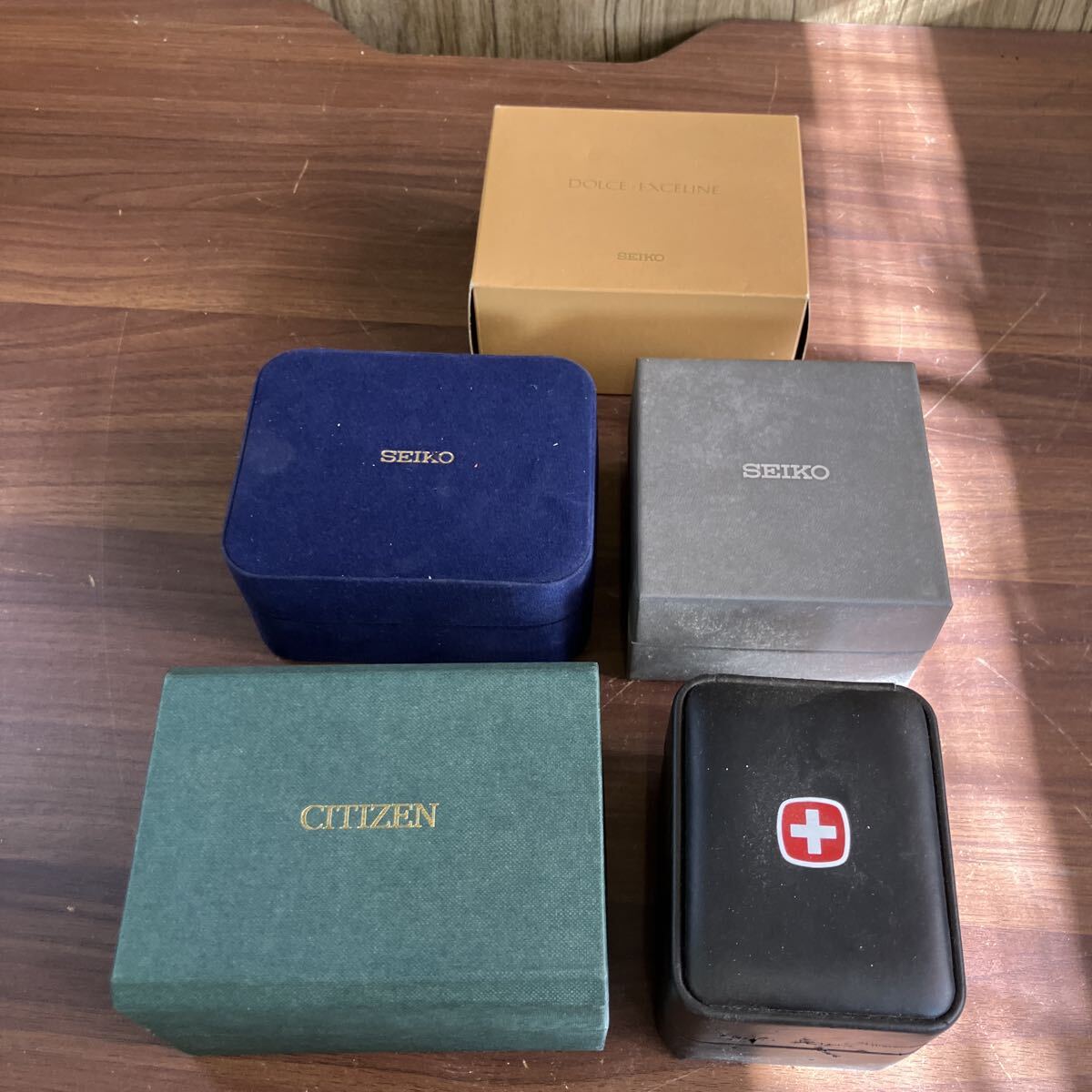  カシオ CASIO SEIKO セイコー WENGER ウェンガー ブランド 時計 空箱 4品まとめ ウォッチケース