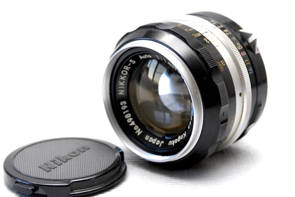 Nikon ニコン 純正 NIKKOR-S 50mm MF 高級単焦点レンズ 1:1.4 希少な作動品