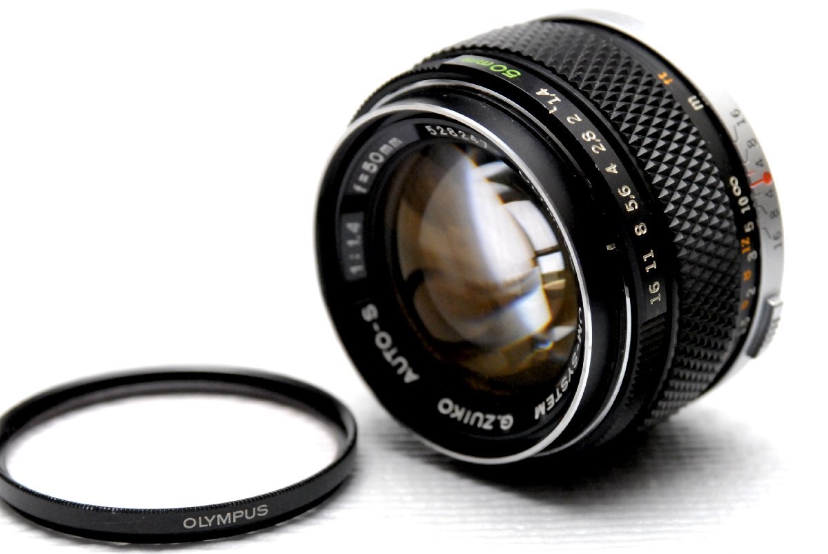 （綺麗）OLYMPUS オリンパス 純正 G.ZUIKO 50mm 高級単焦点レンズ 1:1.4 希少な作動品
