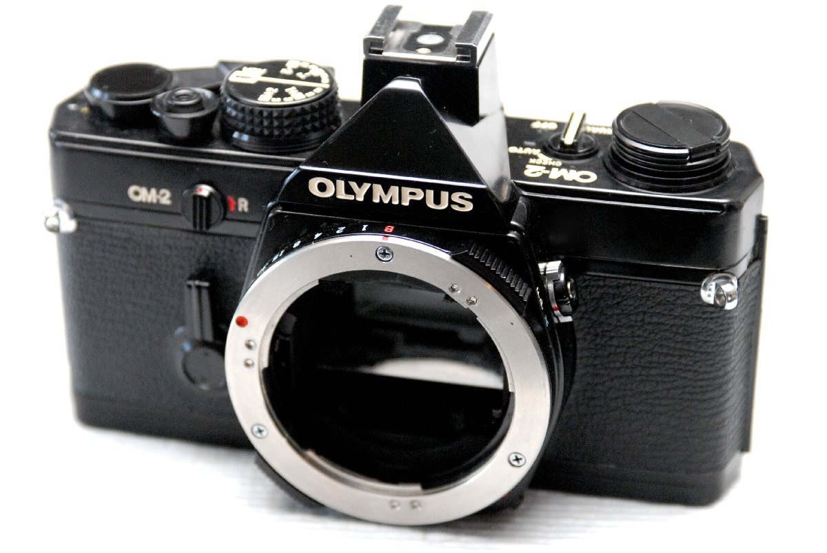 （綺麗）OLYMPUS オリンパス 昔の高級一眼レフカメラOM-2（黒）ボディ 希少な作動品