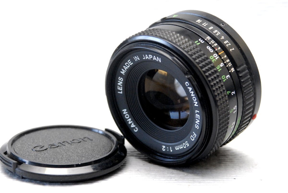 Canon キャノン 純正 NEW FD 50mm 高級単焦点レンズ 1:2 希少な作動品