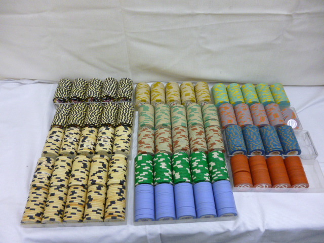 【M46637】カジノチップ 1446枚 ルーレットチップ ポーカーチップ 11種 Bugsy's Hideaway 他