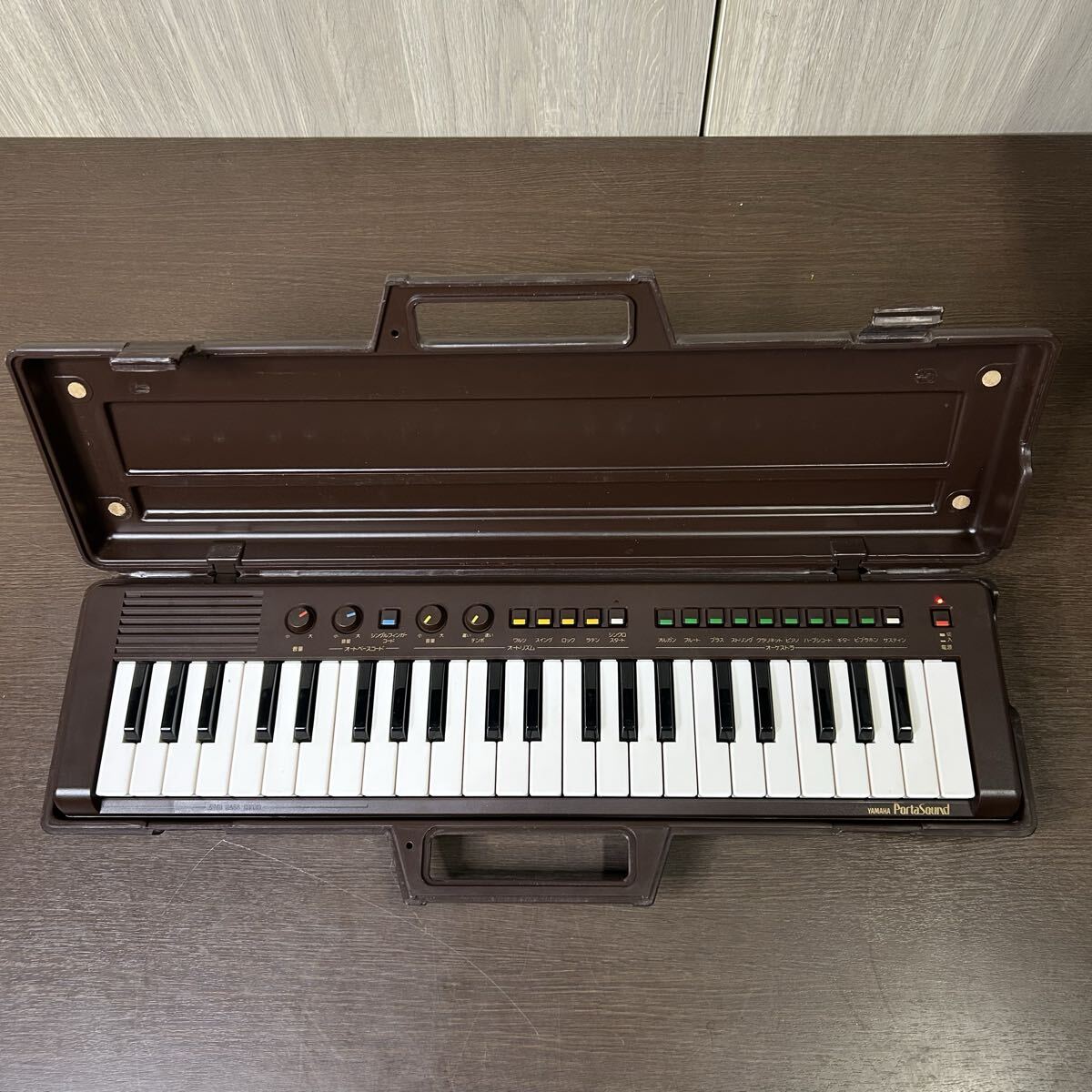 ヤマハ YAMAHA PortaSound キーボード 本体＋ケース付 通電OK 音不安定 ジャンク レトロ PS-3
