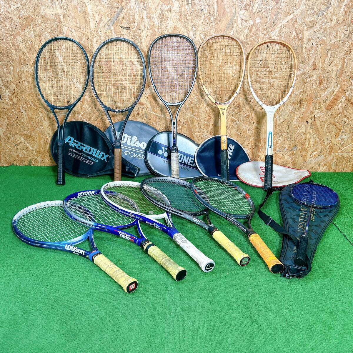 テニスラケット まとめ 10本以上 ヨネックス ウィルソン FUTABAYA 160サイズ 中古 現状品