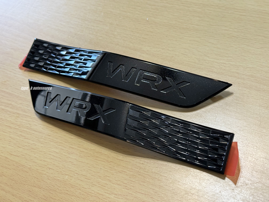  USスバル純正 19-20 SUBARU WRX フェンダー WRX エンブレム ガーニッシュ-ブラック USDM北米JDM USDM北米JDM VAG VAB系 セダン S4 STi