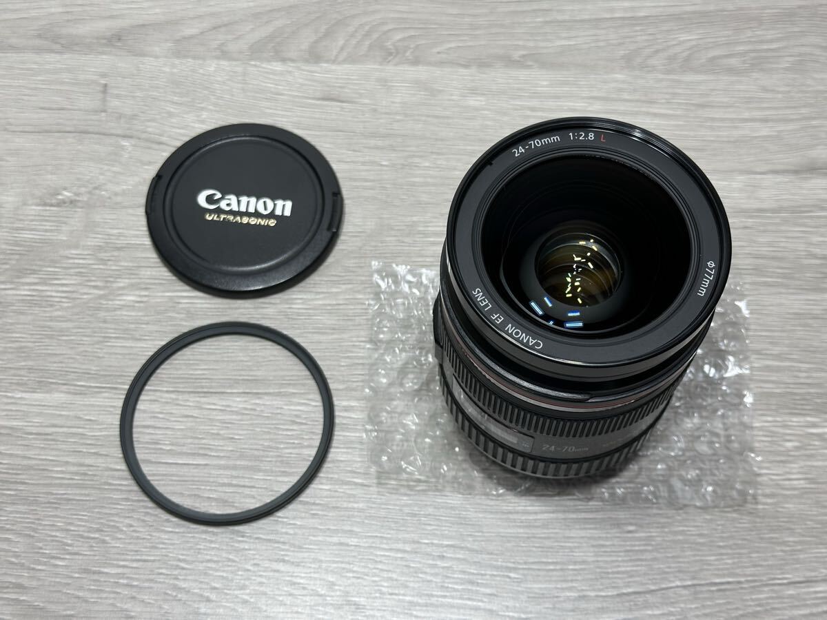 ★ k.921 Canon キヤノン EF LENS 24-70mm 1:2.8 L φ77mm ULTRASONIC 一眼 カメラ ズームレンズ EW-83F レンズフード付 動作確認済み ★ 