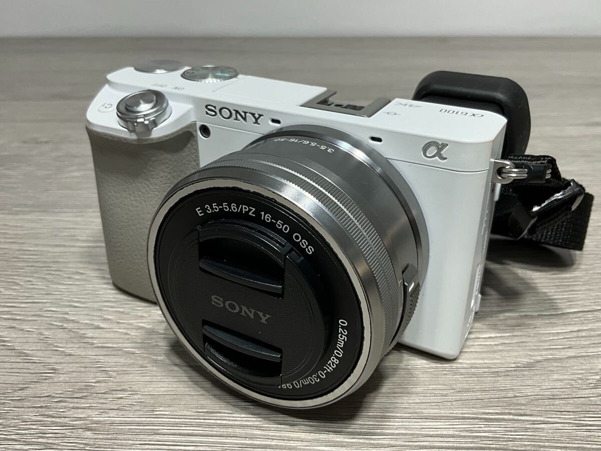 ★ O.361 SONY ソニー α6100 ILCE-6100 一眼 カメラ ボディ ホワイト 海外仕様 E PZ 16-50mm F3.5-5.6 OSS SELP1650 ズームレンズ ★