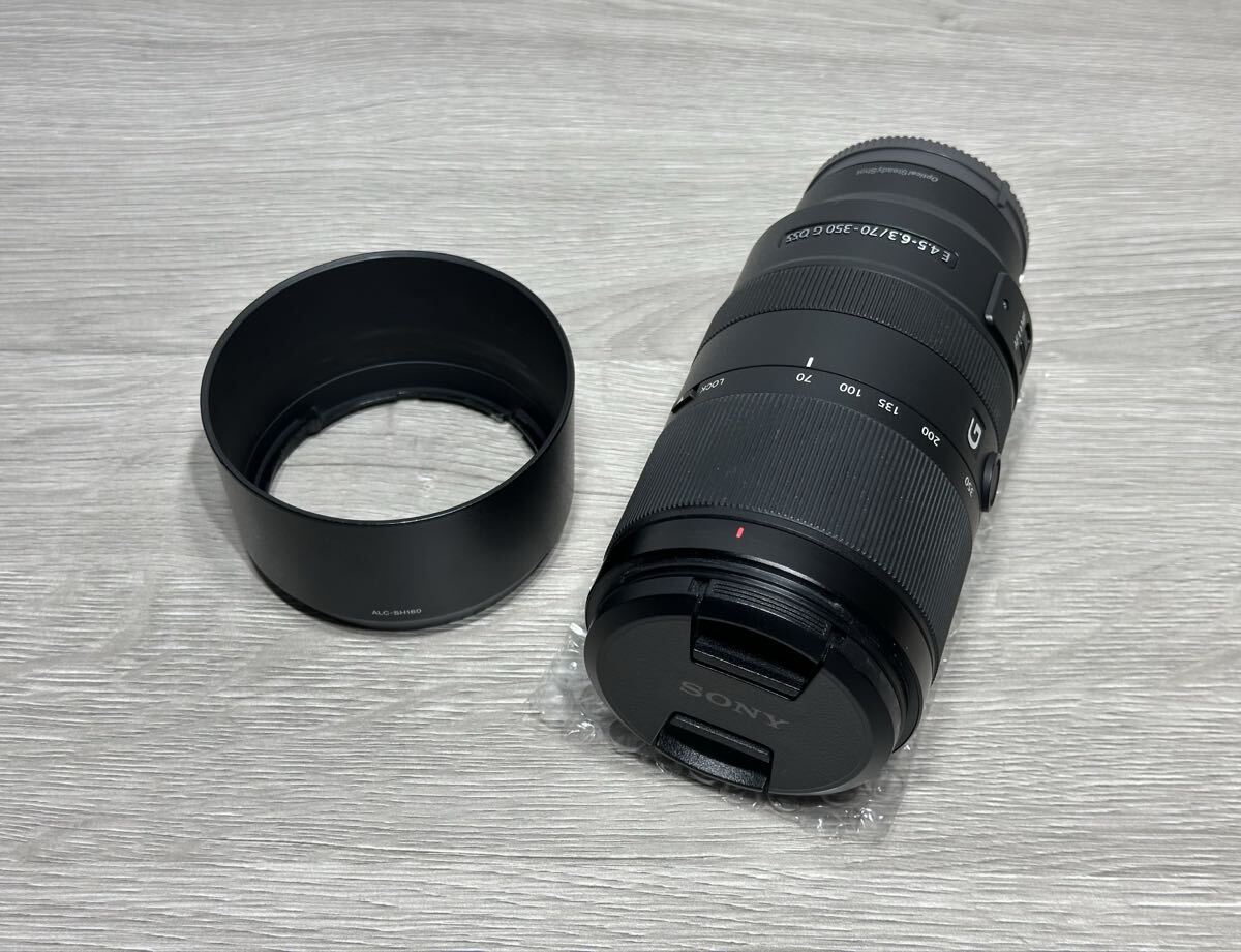 ★ k.924 SONY ソニー E 70-350mm E 4.5-6.3/70-350 G OSS φ67 Eマウント 一眼 カメラ 超望遠 ズームレンズ ALC-SH160 フード付 ★