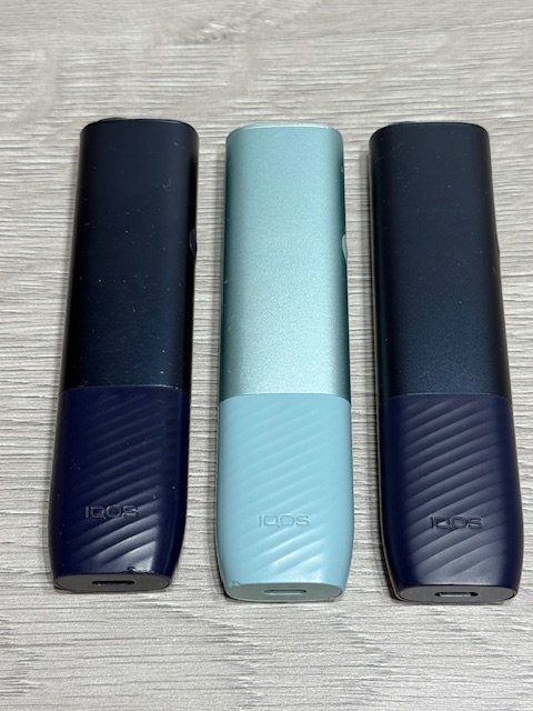 ☆ IQOS アイコス IQOS ILUMA iワン M0023 電子タバコ ブリーズブルー ミッドナイトブラック 3点セット 現状 ☆