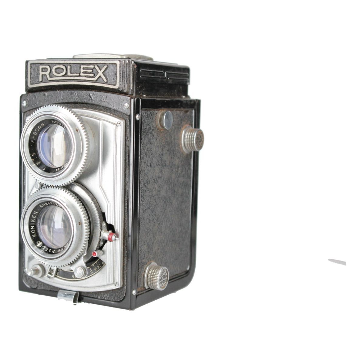 【訳あり品】 【希少】 Rolex Koniken Anastigmat 80mm F3.5 二眼カメラ e7661