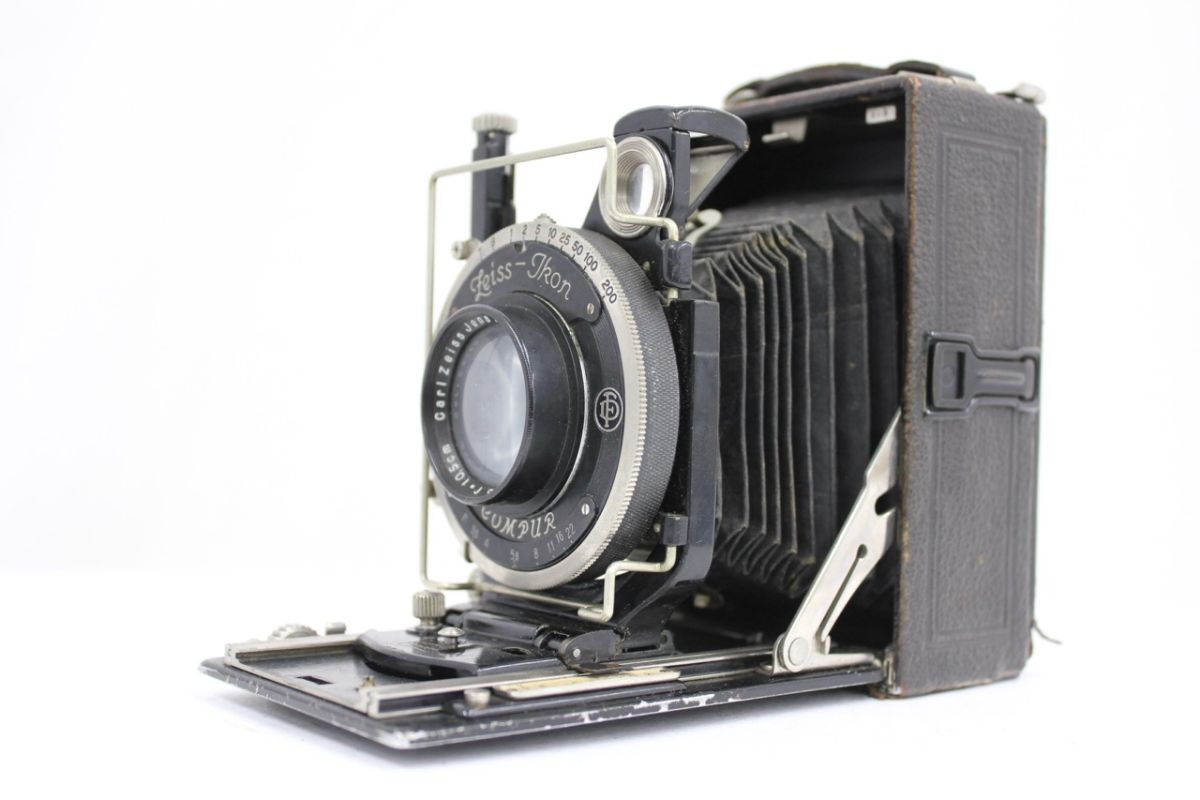 【訳あり品】 ツァイスイコン Zeiss Ikon Tessar 10.5cm F3.5 蛇腹カメラ e8919