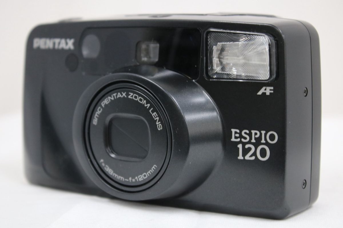 【返品保証】 ペンタックス Pentax ESPIO 120 ブラック 38mm-120mm コンパクトカメラ e9378