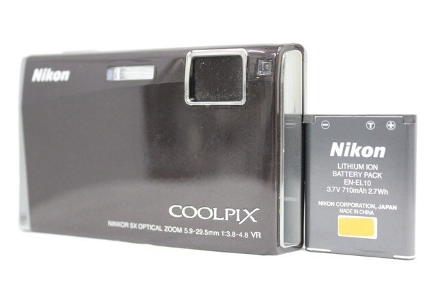 【返品保証】 ニコン Nikon COOLPIX S60 ブラウン 5x バッテリー付き コンパクトデジタルカメラ e9331