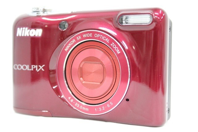 【返品保証】 ニコン Nikon COOLPIX L32 レッド 5x コンパクトデジタルカメラ e9326