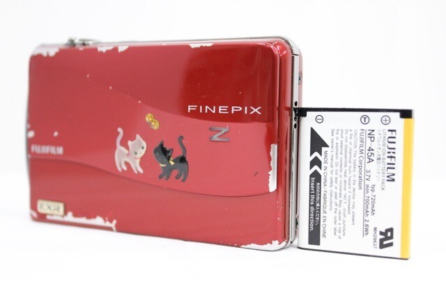 【返品保証】 フジフィルム Fujifilm Finepix Z700 EXR 5x レッド バッテリー付き コンパクトデジタルカメラ e9313