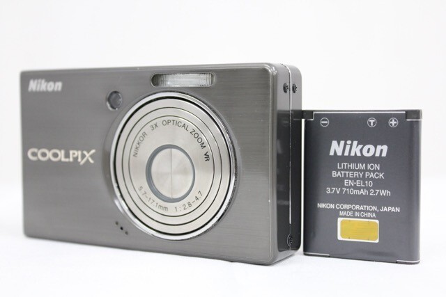 【返品保証】 ニコン Nikon COOLPIX S510 3x アーバンブラック バッテリー付き コンパクトデジタルカメラ e9279