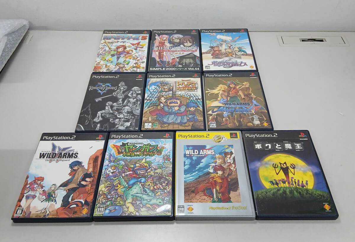 I2603-0953　PlayStation 2　プレステ2　ゲームソフト　10本セット　まとめ売り　コレクション　名作RPG　人気作品　中古品　ヤ80