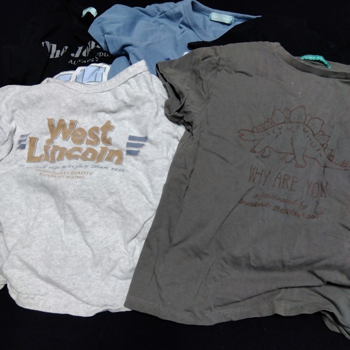 子供服 男の子 半袖Tシャツ 130 5着セット 恐竜 Tシャツ 半袖 キッズ 130-13