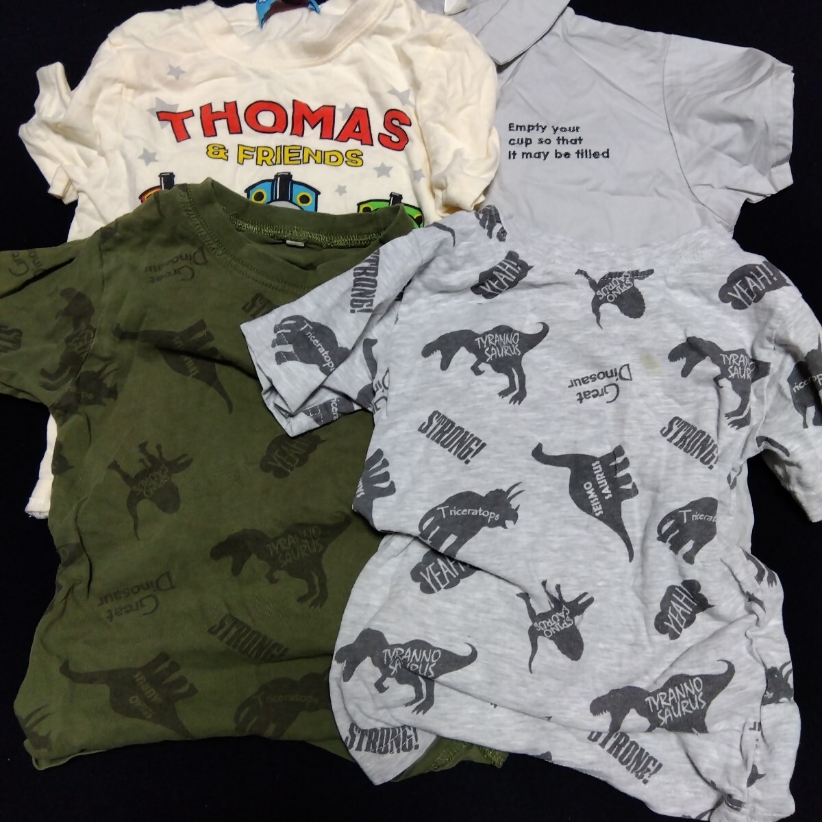 男の子 Tシャツ 4着 セット 子供服 半袖Tシャツ 恐竜 きかんしゃトーマス トーマス キッズ 半袖 夏服 トップス 110-16