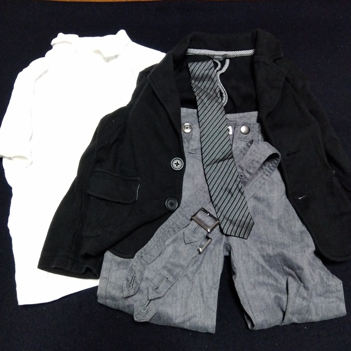 コムサイズム キッズ セットアップ 110 フォーマル 男の子 入学式 卒園式 冠婚葬祭 黒 ブラック セット COMME CA ISM 上下セット 110-20
