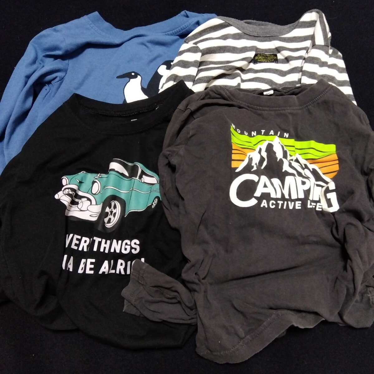 子供服 130 4着セット 長袖Tシャツ キッズ 男の子 長袖 Tシャツ 春 秋 冬 130-16