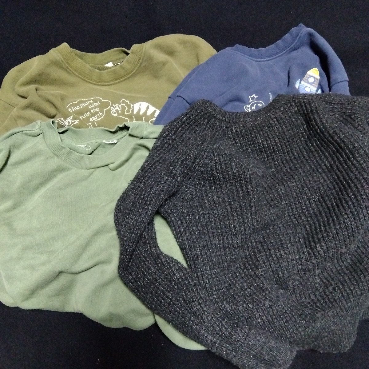 男の子 長袖 トレーナー 130 4着セット 子供服 トップス キッズ 冬 セーター 長袖トップス 130-18