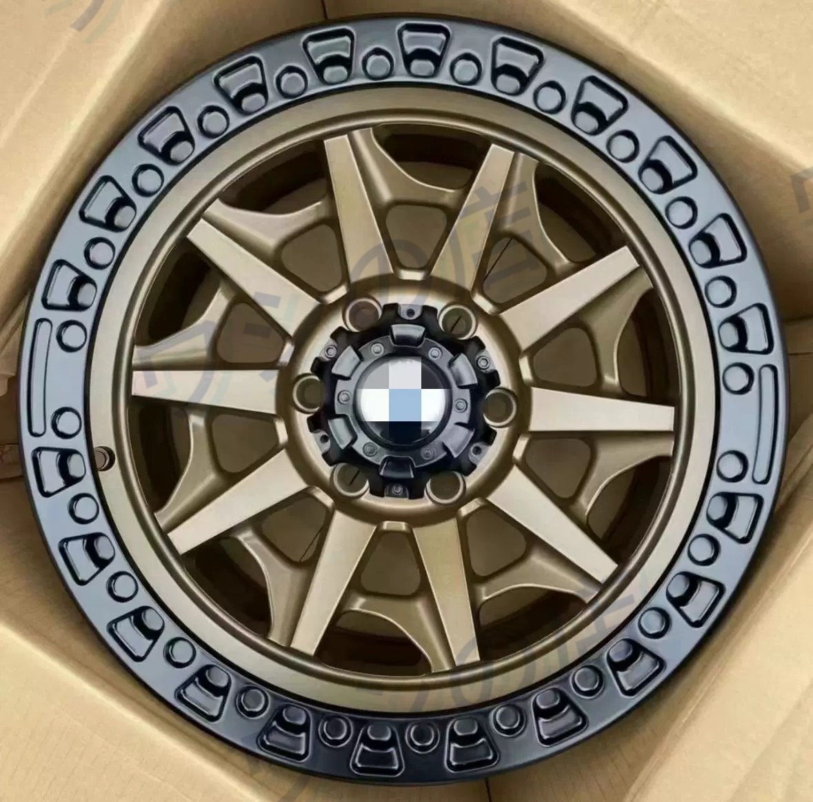 17 インチ 9.0J 6H139.7 ET0 ハブ 110.1 アルミホイール 4 本セット ハブリング付属 プラド FJ クルーザー ランクル ハイラックス 流用可