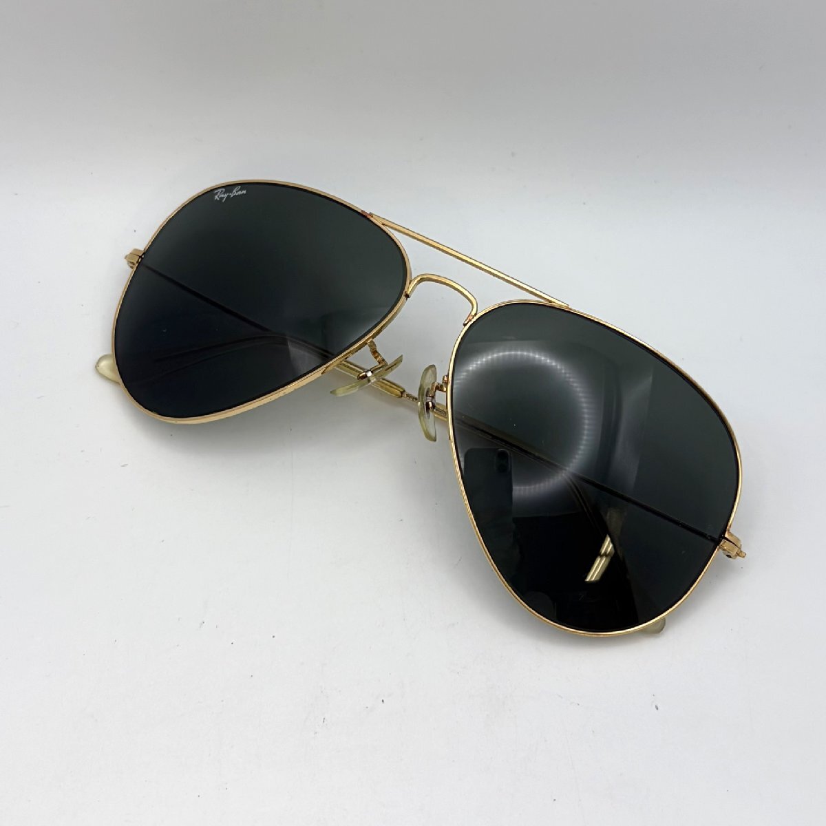 1円～/RayBan/レイバン/ティアドロップ/アビエーター/B&L/ボシュロム/62□14/グリーンカラー/サングラス/眼鏡/メガネ/ファッション/N062